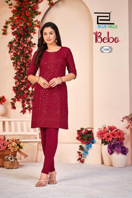 Blue hills bebo designer kurtis wholesale in hyderabad
